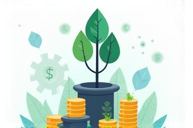 Illustration of growing money tree representing passive income