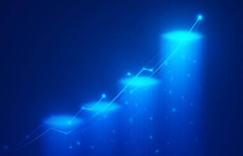 Graphic representing digital success and growth